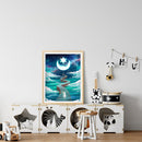 5D Rhinestone Picture Road to Moon Full Round Drill Diamond Painting Kit Mosaic