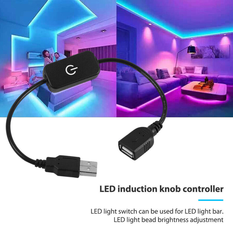 5V LED Lamp Touch Dimmer Brightness Control Light Switch Controller (Black)