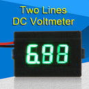 0.36inch LED Digital Voltmeter DC 4.5-30V Two Line Volt Meter(Green)