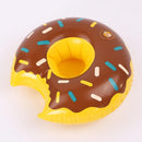 Inflatable Drink Cup Holder Donut Float Pool Party Water Coaster (Brown)