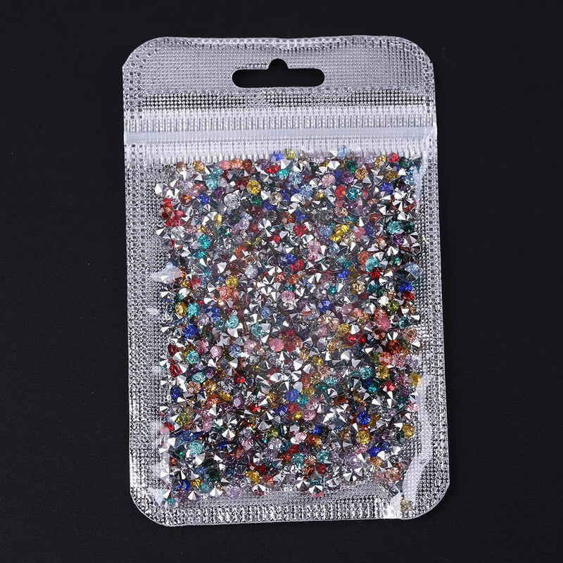 1000pcs 3mm Gorgeous Nail Art Rhinestones DIY Manicure Mixed Glitter Charm De