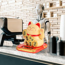 10pc Chinese Lucky Cat Wealth Waving Shaking Hand Fortune Craft (White)