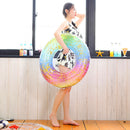 Sequin Swimming Ring Adults Kids PVC Pool Float Rainbow Circle (Color 70)