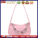 Casual Ladies Solid Color Butterfly Chain Underarm Bag Women Small Hobos Purse