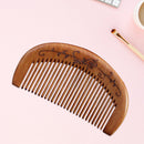Peach Wood Comb Scalp Massage Relieve Fatigue Curved Comb (Wide Tooth) Newly