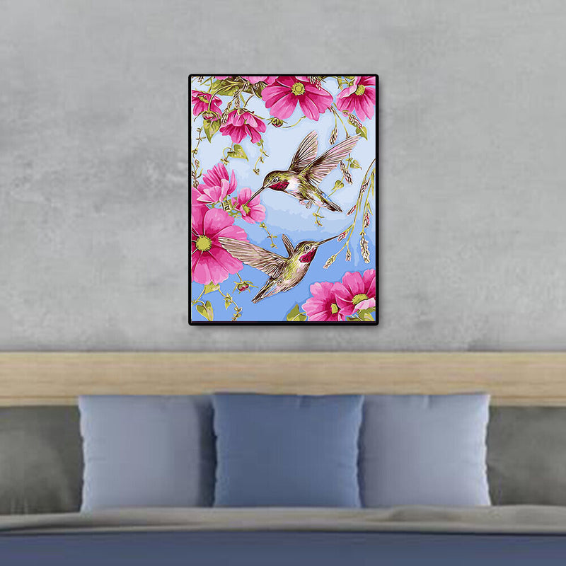 Hand Painted Artwork Frameless DIY Flying Bird Painting By Numbers Art Picture