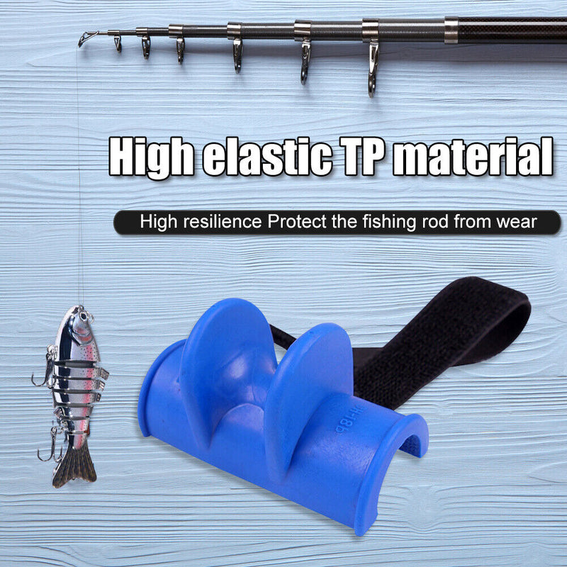 U Shape Fishing Rod Rack Holder Elastic Stretch Strap Pole Stand Fishing Tackle