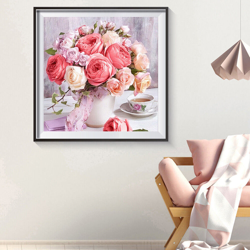 5D DIY Full Round Drill Diamond Painting Warm Flowers Cross Stitch (B1098)