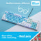 Mechanical 104 Keys Gaming Keyboards USB Wired (Red Axis Blue+White)