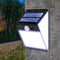 Solar Outdoor LED Wall Lamp PIR Motion Sensor Sunlight Garden Decor (White)