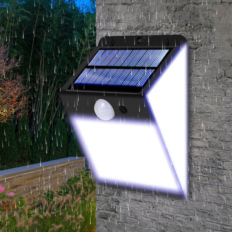 Solar Outdoor LED Wall Lamp PIR Motion Sensor Sunlight Garden Decor (White)