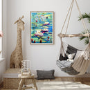 DIY Hand Painted Paint By Numbers Oil Canvas Pictures Lotus in Pond Kit Orn