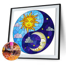 5D DIY Sun Moon Full Round Drill Diamond Painting Kit Mosaic Craft (A3347) Newly