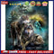 Wolf Frameless Picture Oil Paint By Numbers Hand Painted Picture for Bedroo
