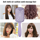 Massager Comb Wide Teeth Anti-static Salon Styling Smooth Hair Combs(Purple