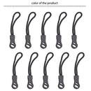 Black Zip Puller Replacement Ends Lock Zips Cord Rope Pullers Zipper Pull