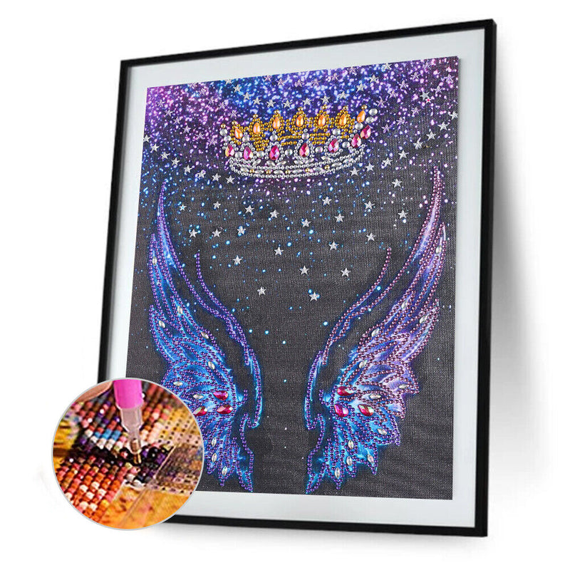 Partial Special Shape Drill Diamond Paint Angel Wing Mosaic Rhinestone Picture