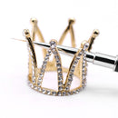 Rhinestones Crown Nail Art Brush Holder Manicure Painting Pens Rest Display