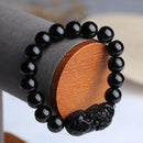 Fashion Jewelry Wealth Attract Black Pi Xiu Bracelet Glass 10MM Good Luck