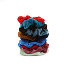40pcs Elastic Velvet Scrunchies Set Women Ponytail Holder Tie Hair Ring Rop