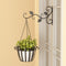 Wall Mounted Flower Pots Rack Hook Decorative Plant Bracket Hanger (Black) Newly