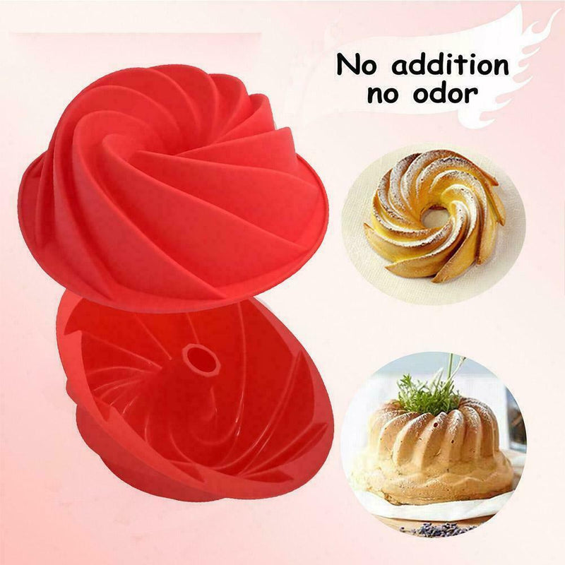 Silicone bunch pan Savarin cake pan tin mold non-stick baking baking molds U7L2