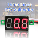 0.36inch LED Digital Voltmeter DC0-100V Three Line Volt Meter(Red) Newly