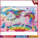 5D Special Shaped Diamond Painting Kit Rhinestone DIY Rainbow Horn Horse