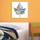 Winter Maple Leaf Frameless Picture Oil Paint By Numbers Hand Painted Picture