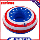 US Flag Inflatable Cup Drink Holder Swimming Pool Coasters Float Bathing Toys