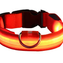 Luminous Anti Lost Glow Harness Dog Necklace Night Leash Collar (Red M) Newly