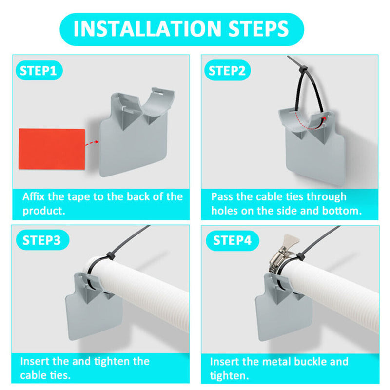 High Version Swimming Pool Pipe Fixing Holder Support for Intex (Grey)