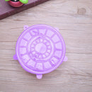 6pcs Silicone Food Fresh Saran Food Wrap Seal Cover (Purple) Newly