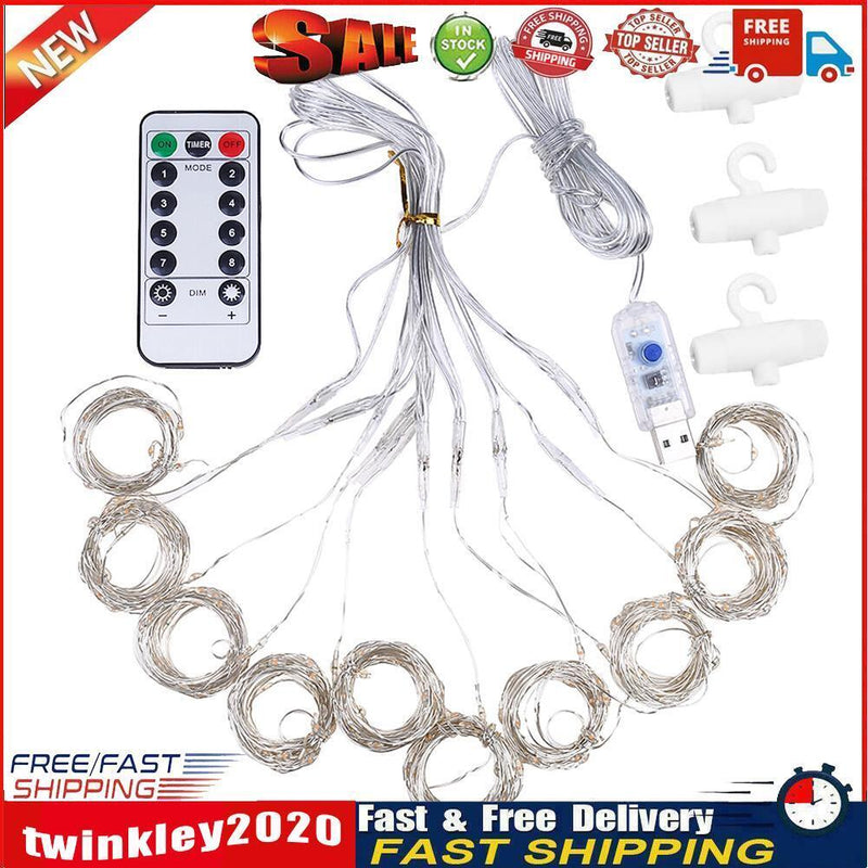 200 LED Fairy String Lights Garland Lamp with Remote (Hook Colorful) Newly