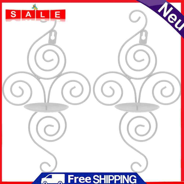 Simple Geometric Candle Holders 2pcs Metal Candlestick Creative Home Decor Craft