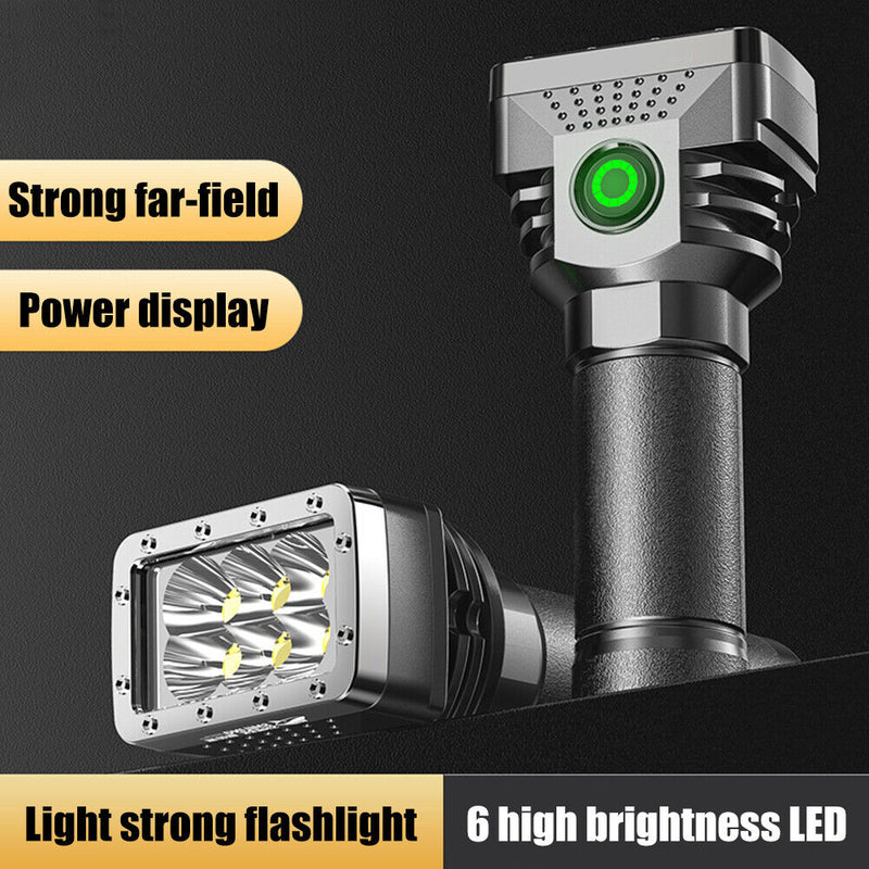 6 LEDs Flashlight Aluminum Alloy Flash Light Torch for Outdoor Working Adventure