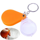 10X Plastic Portable Folding Magnifier Handheld Glass Lens Keychain(Orange)