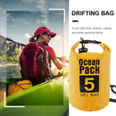 Waterproof Dry Bag Pack Sack Swimming Kayaking River Trekking (5L Yellow) Newly