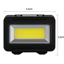COB LED Head Lamp 3 Modes Waterproof Headlight Flashlight for Camping (Black)