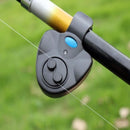 Black Electronic LED Light Fish Bite Sound Alarm Bell Clip On Fishing Rod