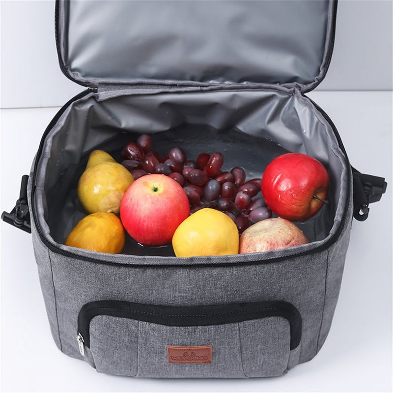 Waterproof Picnic Box Double-deck Single shoulder Lunch Bag Storage Bag