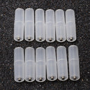 12/lots AAA to AA Size Cell Battery Case Switcher Translucent  Storage Holder