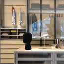 Female Styling EPS Flocking Head Mold Wig Glasses Holder Stand (Black) Newly