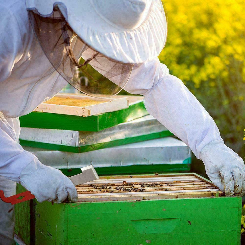 Red Bee Hive Tool Frame Lifter and Scraper Beekeeper W1E5 Tool Hook J M6Y4