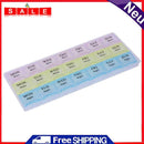 7 Day Week Medicine Storage Tablet Organizer Container 28 Slot Case Box