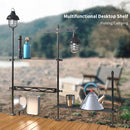 Desktop Shelf Lamp Pole - DIY Folding Storage Hanger Shelf with Light Stand