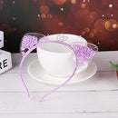 Girls Cartoon Hair Band Cat Ear Head Band Transparent Hair Accessories Crown