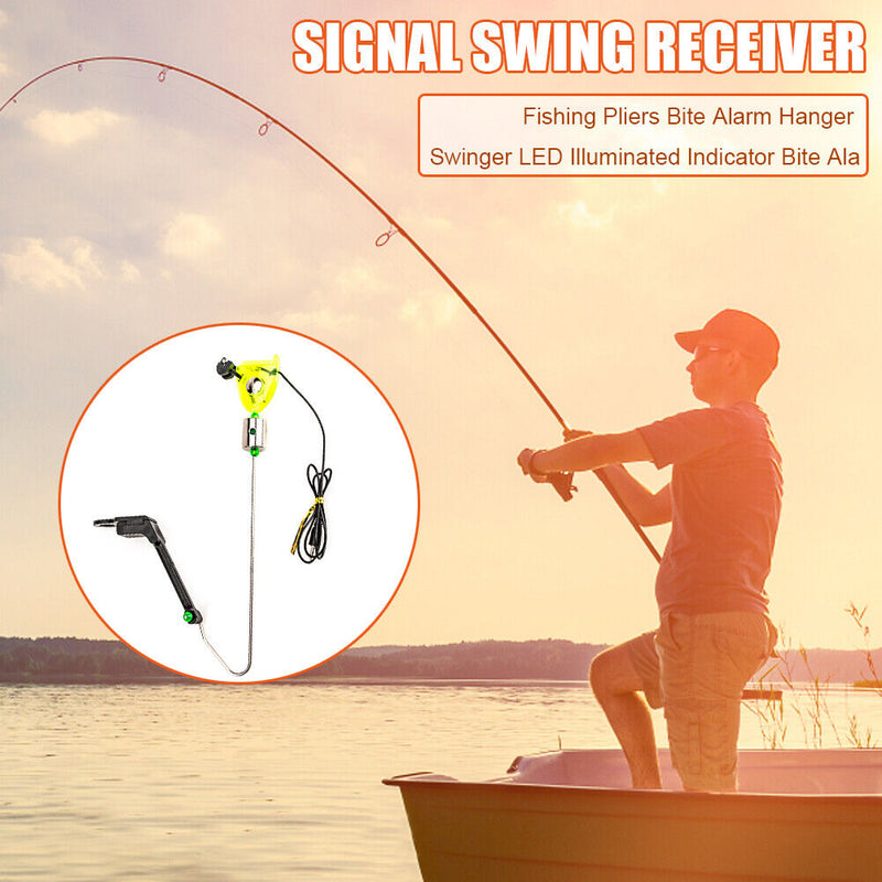 Fishing Swing Bite Alarm Hanger LED Indicator Sea Fishing Tackle Accessorie