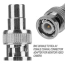 BNC Q9 Male to RCA AV Female Coaxial Connector Adapter for CCTV Camera Newly
