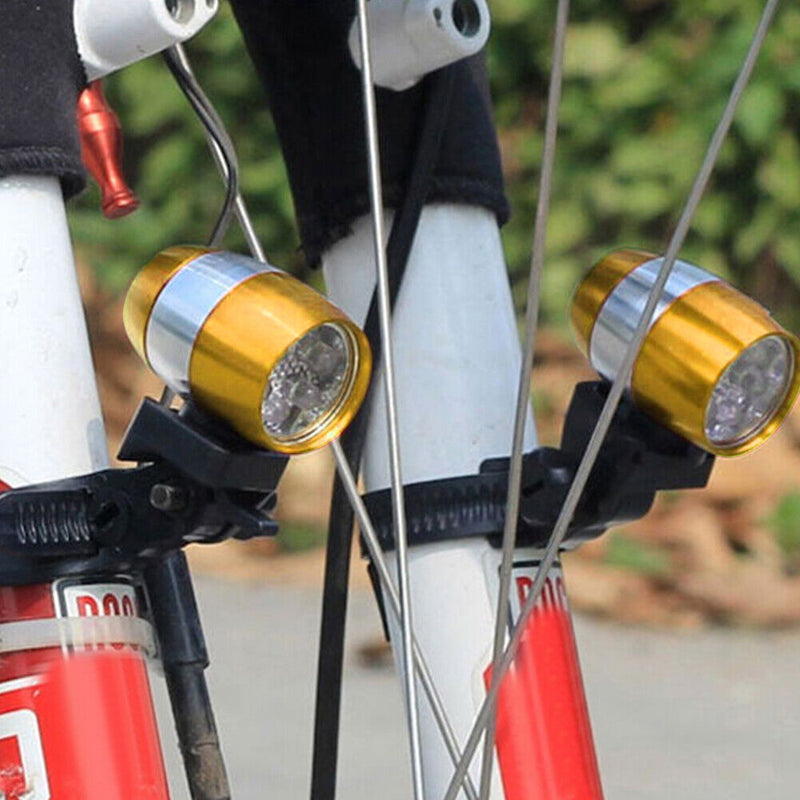Bicycle Front Head Light 6LED MTB Fork Handlebar Safety Night Lamp (Yellow)
